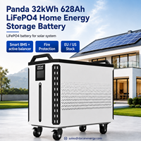 Batterie de stockage d'énergie domestique EU Docan 32 kWh 51,2 V 628 Ah LiFePO4, batterie solaire 200 A avec BMS intelligent et équilibreur actif pour installateur