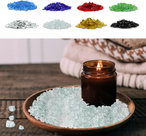 Große Dekorative Farbige Klare Glassteine für Garten-Landschaftsgestaltung, Handwerk, Aquarium, Solider Außenbereich-Mulch, Großpackung für Wohnzimmer und Badezimmer - Product Image 3