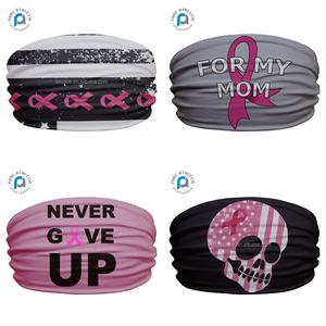 Diadema de <span class=keywords><strong>cinta</strong></span> Rosa personalizada pura para mujer, bandas para el sudor, sublimación para correr, entrenamiento deportivo, banda para la cabeza de seguridad - Product Image 2