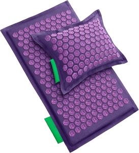 Kit de tapis de massage d'acupression de bien-être <span class=keywords><strong>pour</strong></span> le <span class=keywords><strong>yoga</strong></span> de qualité supérieure, coussin de relaxation profonde <span class=keywords><strong>pour</strong></span> la gestion du stress et les soins de santé à domicile - Product Image 1
