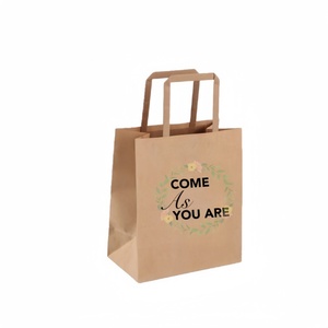 Sac en papier pliable grande capacité personnalisé, sac de courses écologique avec impression de logo, porte-épicerie tendance - Product Image 6