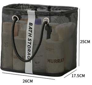 Sac de rangement en maille plastique pour articles de toilette de salle de bain, personnalisable, avec drain, pour la vente en gros - Product Image 5