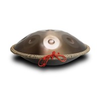 Professional 22 Inch Steel Tongue Drum for Beginners D Minor Kurd 9 Notes 440Hz Silver/Gold Handpan Percussion Instrument