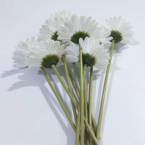 Gerbera artificielle à tige unique de 30 cm, blanche, haute simulation, pour décorations de mariage et de maison - Product Image 3