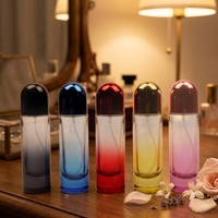 Flacon de parfum en verre dégradé de 30 ml avec capuchon pulvérisateur assemblé, atomiseur portable rechargeable
