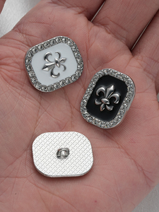 Hot Bán Hình Chữ Nhật Sơn Dầu Kim Loại Nút Đa Năng DIY May Phụ Kiện Ưa Thích Nút Cho Quần Áo - Product Image 3