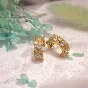 Nouvelles boucles d'oreilles créoles en alliage d'étain argenté rétro de haute qualité pour femmes, cadeau de mariage/anniversaire - Product Image 1