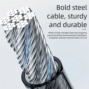 Antivol câble acier pour vélo - Combinaison + Clé 0.4-1.2m*12mm pour Vélo Électrique Moto Vente Directe Usine MOQ 50 - Product Image 4