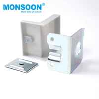 Supports d'angle en métal en plastique pour armoires Support d'étagère triangulaire et support de cornières d'angle de porte