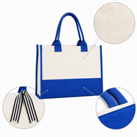 Sacs de shopping personnalisés avec logo imprimé, sacs en toile de polyester et en coton, sacs écologiques réutilisables, fabricant OEM