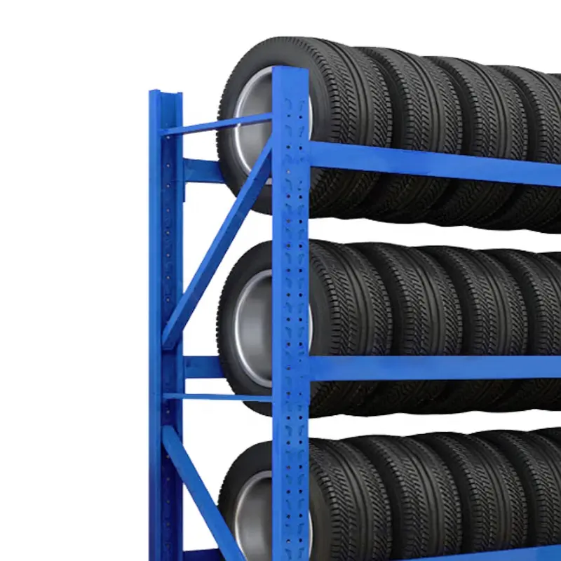 Rack de pneu para roda de carro, rack empilhável de exibição de pneu de carro para caminhão pesado, rack de pneu da motocicleta