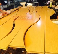 Tira lineal de aluminio con forma de onda de arco, deflector, Panel de techo, oficina, tienda, centro comercial, restaurante, diseño de techo falso