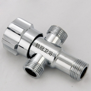 Válvula angular de doble salida Crane Crown de 1/2 pulgada (17 mm) para agua a temperatura normal, válvula de tres vías - Product Image 4