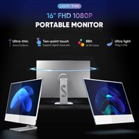 Lunette étroite Unibody mince 16 pouces 1080p écran tactile mini HD portabilité écran LCD moniteur prise en charge ODM OEM personnalisation