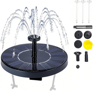 Fontaine flottante solaire automatique pour le bain d'oiseau Mini pompe solaire de circulation d'eau de piscine d'étang de jardin - Product Image 2