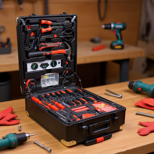 Caja de herramientas rodante negra con 969 piezas, juego de herramientas de reparación general para el hogar, estuche de almacenamiento con 4 cajones para propietarios y bricolajistas - Product Image 2