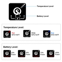Interrupteur de contrôle de température intelligent à 3 niveaux pour vêtements chauffants, gants chauffants