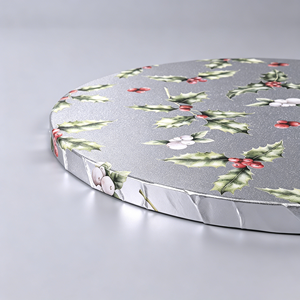 Christmas 14 Inch Grape Pattern <b>Cake</b> Drum Thickened Gold Silver Color Round Cardboard <b>Cake</b> Base Drums <b>Board</b> - Product Image 4