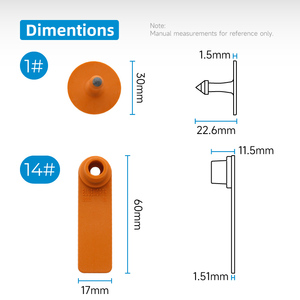 1 # +14 #   Etiquettes d'oreille rondes pour chevreaux et chèvres <span class=keywords><strong>Boer</strong></span>, taille 60*17mm, pour chevreaux et chèvres vivants, marque BLUEWORTH - Product Image 3