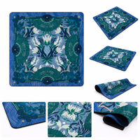 Mesa de Mahjong Americana Plegable y Portátil de Lujo con Tapete de Goma Natural de 33x33 Pulgadas, Envío Rápido