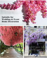 Promo! Bunga Wisteria Buatan Warna-warni Harga Grosir untuk Dekorasi Pernikahan dan Acara
