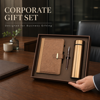 Ensemble cadeau d'entreprise personnalisé avec carnet, stylo à bille et bouteille isotherme, boîte cadeau d'entreprise OEM ODM