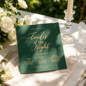 Tarjeta de Invitación de Boda Cuadrada Personalizada al por Mayor con Impresión en Lámina Plateada, Papel Azul Mate, Escritura Elegante, para Eventos de Despedida de Soltera - Product Image 3
