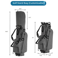 Sac de golf élégant pour adulte, best-seller transfrontalier d'Amazon, avec support, 7 compartiments, en polyester, portabilité pratique