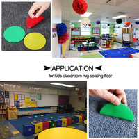Marqueurs de tapis colorés, plus grand cercle, pour salle de classe, 4 pouces