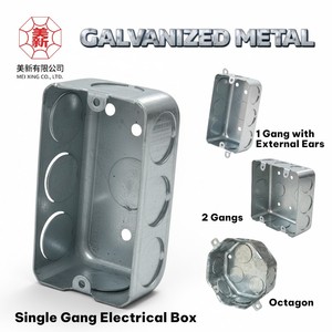 Heavy Duty Galvanized Metal Electrical Junction Box With Different Gang And Octagon Designs For Outlet <b>Mounting</b> - Product Image 1