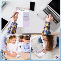 Cuaderno en espiral con estampado de animales bonitos A5, diario punteado encantador, papel térmico de hojas sueltas, papelería para escuela y oficina, cubierta de cuero para notas