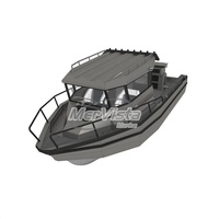 7.5m / 25ft Jet Motorlu Alüminyum Balıkçı Teknesi Kabinli Cruiser Ayrı Tuvalet Odalı Alüminyum Tekne