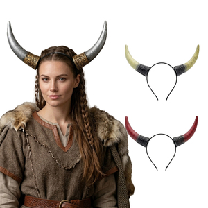 Diadema con Cuernos de Demonio para Halloween, Accesorios para el Cabello para Disfraces, Cosplay para Adultos, Accesorio Festivo para Fiestas, Artículos de Halloween - Product Image 1