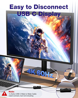 Câble d'alimentation USB-C mâle vers femelle avec interrupteur marche/arrêt, rallonge USB pour téléphones, tablettes, petites lampes de bureau/ventilateurs