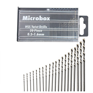 Forets hélicoïdaux Microbox Hss 0,3-1,6 mm, 20 pièces, longueur métrique pour métaux non ferreux - Product Image 1