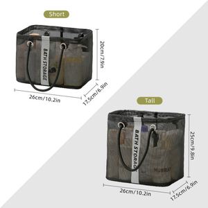 Nouveau sac en filet plastique avec drain, sac de rangement pour salle de bain, panier de rangement pour articles de toilette, panier drainant - Product Image 3