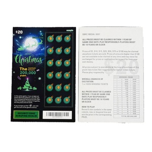 Billets de loterie personnalisés à gratter, papier à noyau noir, pelliculage brillant, impression numérique - Product Image 3