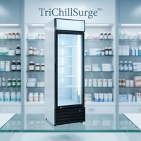Réfrigérateurs de pharmacie TriChillSurge avec porte vitrée et refroidissement par air