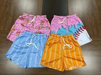 Shorts de sport en maille avec poche, shorts de course d'entraînement, shorts de baseball en maille avec sublimation, shorts de sport de gym avec des paillettes de crème glacée pure
