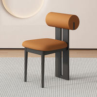 Chaise de salle à manger commerciale au design nordique moderne, chaise en bois rembourrée en tissu pour hôtel, appartement, restaurant