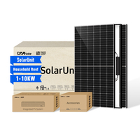 Système photovoltaïque intégré avec panneau solaire et micro-onduleur, 1000w, 3000w, 5000w