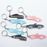 Dessin animé Mini Cool voiture porte-clés pendentif modèle créatif ornements voiture porte-clés petit cadeau