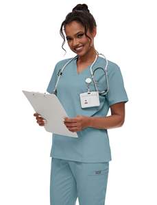 विशेष रूप से सर्जिकल प्रक्रियाओं के लिए महिलाओं के लिए क्लासिक वी-गर्दन डिजाइन के साथ उच्च अंत सर्जिकल नर्सिंग वर्दी सेट - Product Image 3