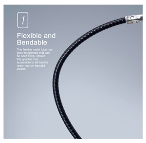 Outil de nettoyage télescopique pour toilettes à domicile 4 griffes Flexible Grabber Claw Pick Reacher Bendable Hose Pickup Reaching Tool pour litière - Product Image 4