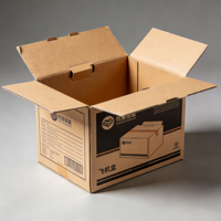 Ensemble de boîtes en carton ondulé, plusieurs tailles, livraison e-commerce, déménagement, emballage