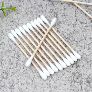 Eco-friendly Disposable Bamboo Cotton Buds Makeup Remove Ear Cotton Buds Wab Biodegradable Bamboo Q Tips Original Cotton Swabs