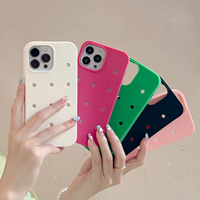 Coque de téléphone en silicone DIY avec trous pour iPhone 16 Pro Max