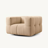 Fauteuil pivotant d'appoint en tissu moderne de luxe, personnalisable, durable et décoratif, idéal pour salon et chambre à coucher – Vente directe usine