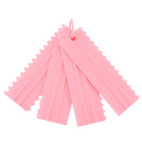 Ensemble de 4 peignes à gâteau en plastique, grattoir à crème pour bord de gâteau, outils de décoration plus lisses