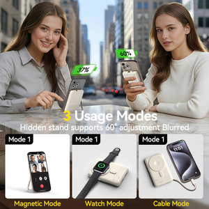 22.5W 10000Mah Fast Charging <b>Cables</b> Portable Universal Magnetic 15W Wireless Power Banks With Foldable Holder MC-05 Ultra Slim P - Product Image 3